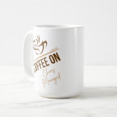 大きなコーヒーマグ – コーヒーオン – カオス管理 コーヒーマグカップ (正面左)