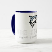 大きなサメのマグカップを開けた水 マグカップ (正面左)