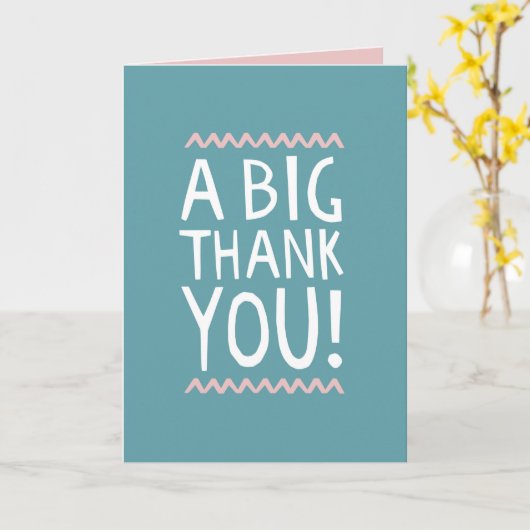 大きなサンキューカードトレンディーの印刷パステル カード (黄色い花)