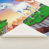 大きなシェルパ毛布ユニコーン王国 シェルパブランケット (3/4)