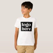 大きなシンプルなビジネス ロゴ キッズTシャツ Tシャツ (正面フル)