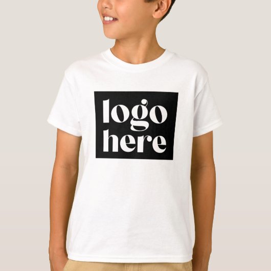 大きなシンプルなビジネス ロゴ キッズTシャツ Tシャツ (正面)
