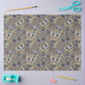 大きなシームレスな蝶パターンの切り離し 薄葉紙 (クラフト)