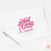 大きなシール – ピンクリボン ラウンドシール (封筒)