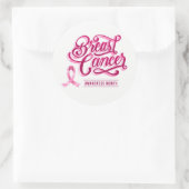 大きなシール – ピンクリボン ラウンドシール (バッグ)