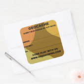 大きなジオキャッシュラベル スクエアシール (封筒)