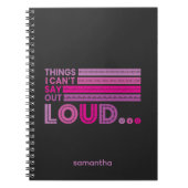 大きなジャーナルでは言えないピンクの色合い ノートブック (正面)