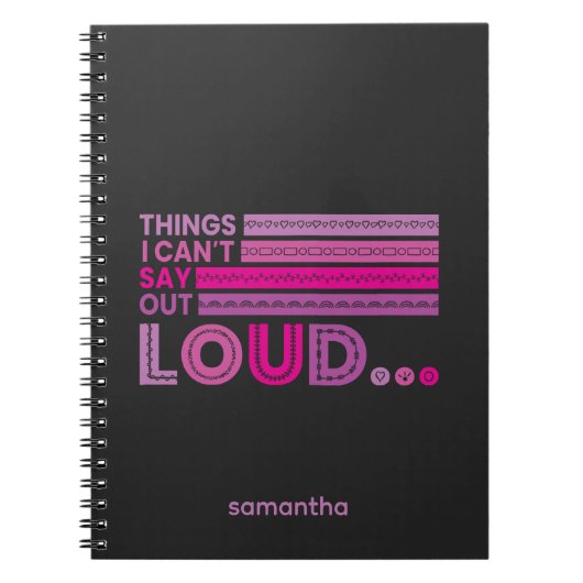 大きなジャーナルでは言えないピンクの色合い ノートブック (正面)