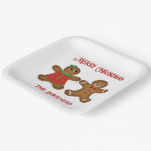 大きなジンジャーブレッドカップクッズクリスマス ペーパープレート (傾斜あり)