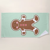 大きなジンジャーブレッドクッキータオルの贈り物 ビーチタオル (正面)