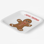 大きなジンジャーブレッドマンクッキークリスマス ペーパープレート (傾斜あり)