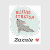 大きなストレッチ図解入りの、写真付きのキュートフランスのブルドッグアクア シール (シート)