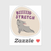 大きなストレッチ図解入りの、写真付きのキュートフランスのブルドッグタン シール (シート)