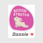 大きなストレッチ図解入りの、写真付きのキュートフランスのブルドッグバラ シール (シート)