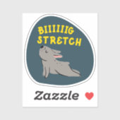 大きなストレッチ図解入りの、写真付きのキュートフランスのブルドッグ海軍 シール (シート)