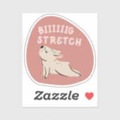 大きなストレッチ図解入りの、写真付きのキュートフランスのブルドッグ秋 シール (シート)