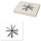 大きなスノーフレーク・スタンプ ラバースタンプ (押印)