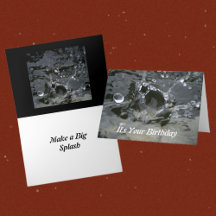 大きなスプラッシュおもしろいスタイリッシュ誕生日カード