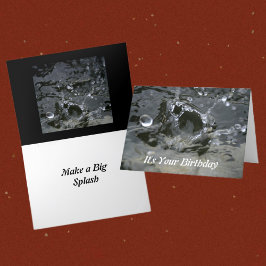 大きなスプラッシュおもしろいスタイリッシュ誕生日カード カード