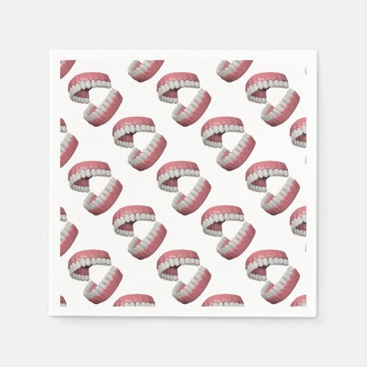 大きなスマイル歯 スタンダードカクテルナプキン (正面)
