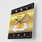 大きなスマイル スクエア壁時計 (傾斜)