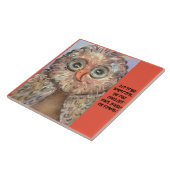 大きなセラミックおもしろいタイルお洒落かわいいフクロウ! タイル (側面)