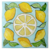 大きなセラミックのタイルシチリア – スタイル"レモン" タイル (正面)