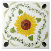 大きなセラミックタイルシチリア – スタイル"ひまわり" タイル (正面)