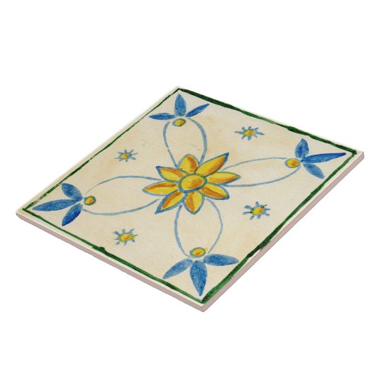 大きなセラミックタイルシチリア – スタイル"ピンク" タイル (側面)