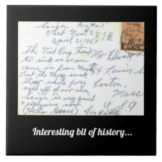 大きなセラミックタイルヴィンテージはがきベトナムHist! タイル