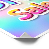 大きなセール スクリプト   ロゴ  ガレージ ヤード ホログラフ ポスター (角)