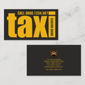 大きなタはっきりしたクシーの手紙が黄色いタクシーに乗る 名刺 (正面/裏面)