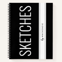 大きなタイトル名を持つスケッチブパーソナライズされたック