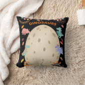 大きなダイノ卵で愛らしい水彩恐竜 クッション (ブランケット)