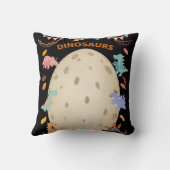 大きなダイノ卵で愛らしい水彩恐竜 クッション (裏面)