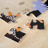 大きなダイノ卵で愛らしい水彩恐竜 ジグソーパズル (側面)