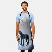 大きなダンがそれを雪のクリスマスに手放す エプロン (着用した状態)