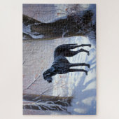 大きなダンがそれを雪のクリスマスに手放す ジグソーパズル (縦)