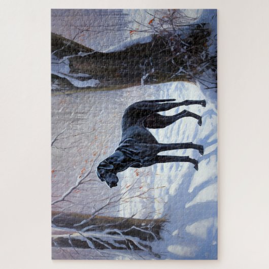 大きなダンがそれを雪のクリスマスに手放す ジグソーパズル (縦)