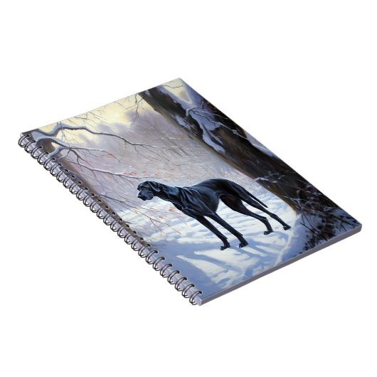 大きなダンがそれを雪のクリスマスに手放す ノートブック (右側)