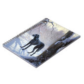 大きなダンがそれを雪のクリスマスに手放す ノートブック (左側)