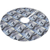 大きなダンがそれを雪のクリスマスに手放す ブラッシュドポリエステルツリースカート (アングル)