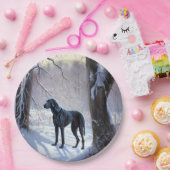 大きなダンがそれを雪のクリスマスに手放す ペーパープレート (パーティー)