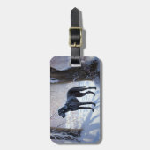 大きなダンがそれを雪のクリスマスに手放す ラゲッジタグ (正面縦)