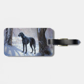 大きなダンがそれを雪のクリスマスに手放す ラゲッジタグ (裏面横)