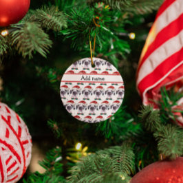 大きなダン犬がクリスマススターを育てる セラミックオーナメント