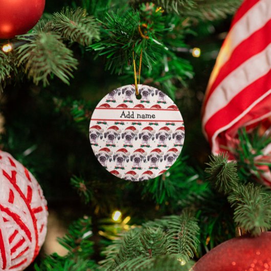 大きなダン犬がクリスマススターを育てる セラミックオーナメント