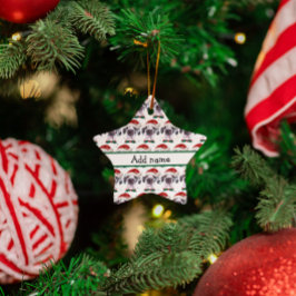 大きなダン犬がクリスマススターを育てる セラミックオーナメント