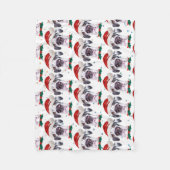 大きなダン犬がクリスマススターを育てる フリースブランケット (正面)