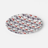 大きなダン犬がクリスマススターを育てる ペーパープレート (アングル)